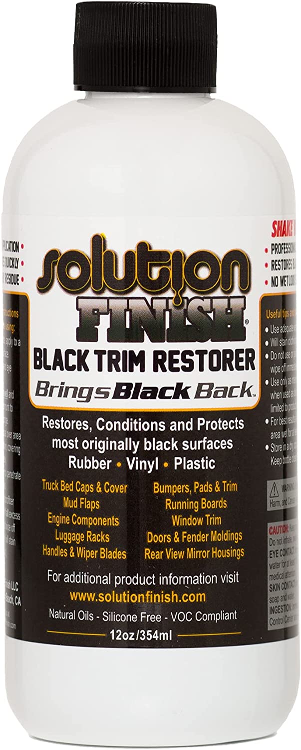 Solution Finish - Black Plastic & Vinyl Restorer - 12 oz.